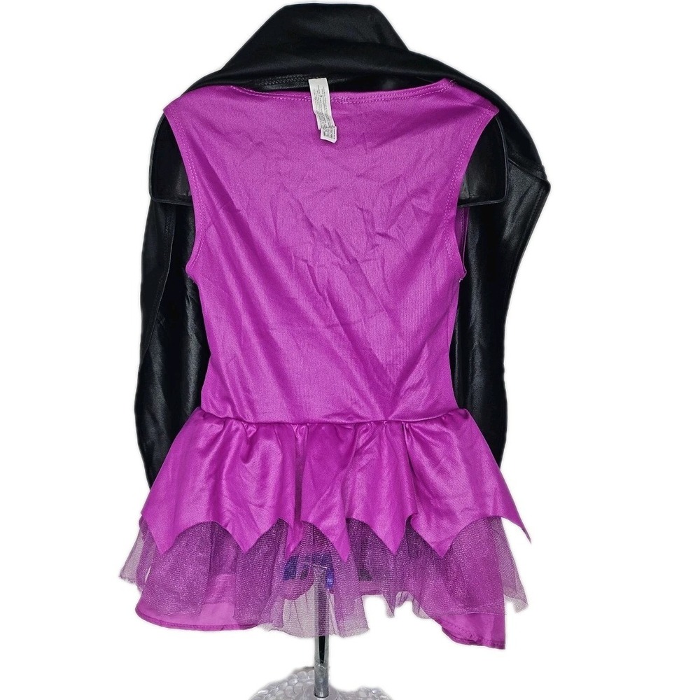 DC Super Hero‎ Girls BATGIRL Costume Child's Size 4-6 Purple Dress, Belt, & Cape - Picture 7 of 8